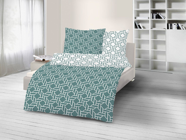 Prejsť na zobrazenie na celú obrazovku: Dobnig Mako-saténová posteľná bielizeň zelená, 140 x 200 cm – obrázok 1