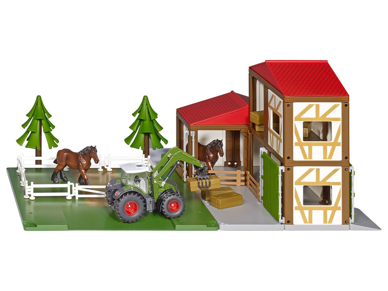 Prejsť na zobrazenie na celú obrazovku: siku Stajňa s koňmi a traktorom – obrázok 1