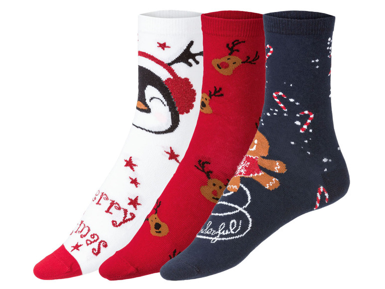 Prejsť na zobrazenie na celú obrazovku: ESMARA® Dámske vianočné ponožky, 3 páry – obrázok 2