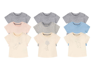 LUPILU® Bavlnené tričko s krátkym rukávom pre bábätká BIO, 3 kusy