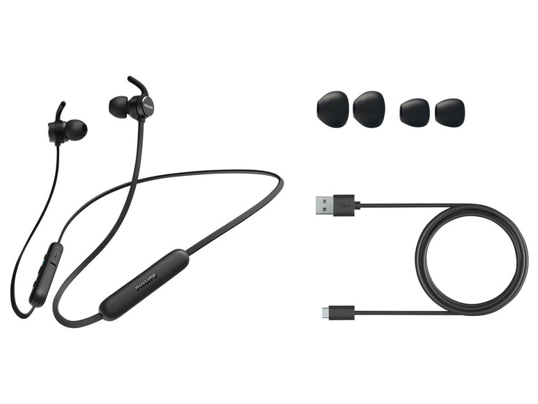 Prejsť na zobrazenie na celú obrazovku: PHILIPS TAE1205BK In-Ear BT Slúchadlá, čierne – obrázok 1