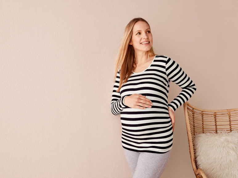 Prejsť na zobrazenie na celú obrazovku: esmara Dámske bavlnené tehotenské tričko s dlhým rukávom – obrázok 3