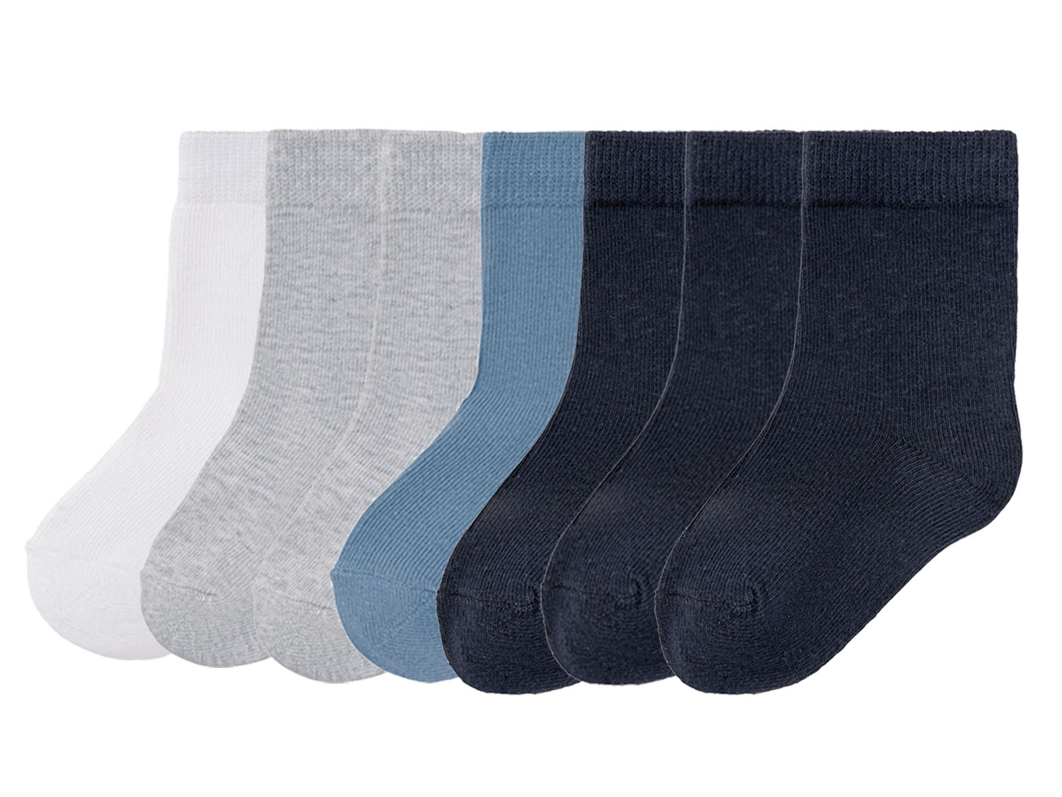 lupilu® Chlapčenské ponožky, 7 párov (biela/sivá/balu/námornícka, 19-22)