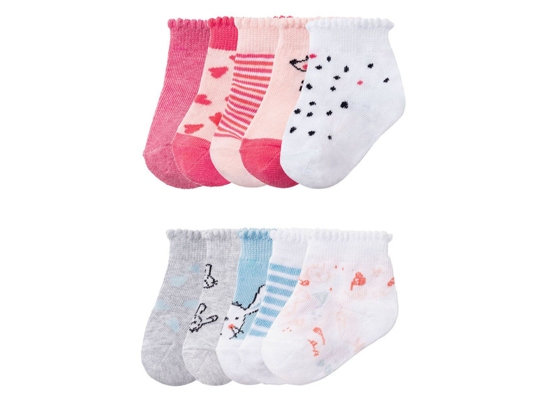 Prejsť na zobrazenie na celú obrazovku: lupilu® Dievčenské ponožky pre bábätká BIO, 5 párov – obrázok 1