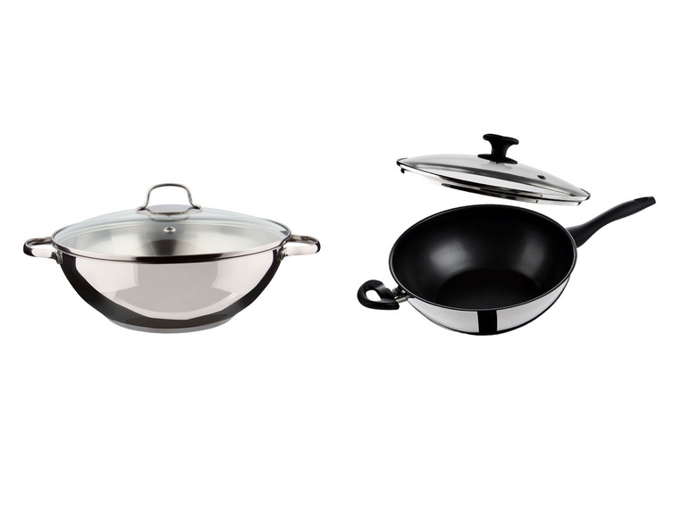 ERNESTO® Wok panvica z ušľachtilej ocele, Ø 32 cm