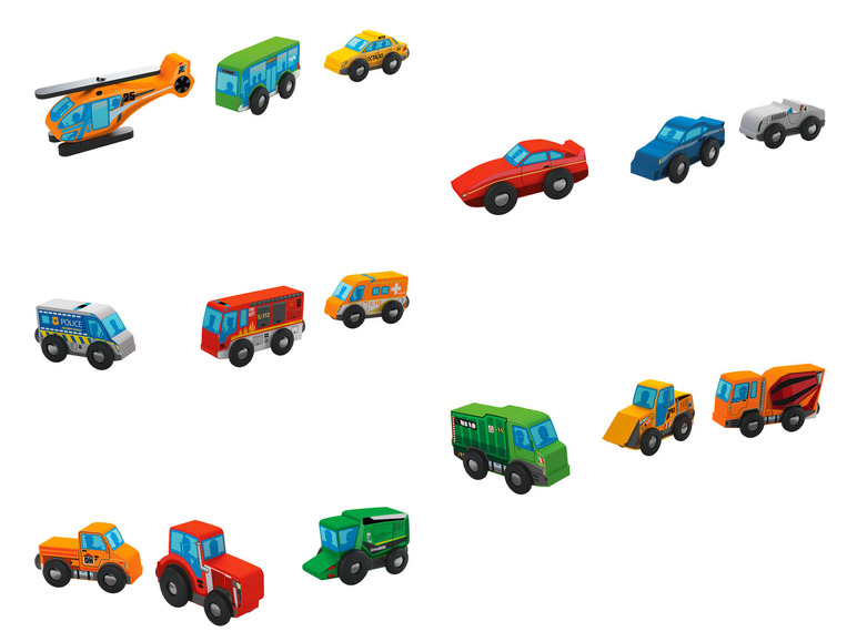 Prejsť na zobrazenie na celú obrazovku: Playtive Súprava drevených autíčok, 3-dielna – obrázok 1