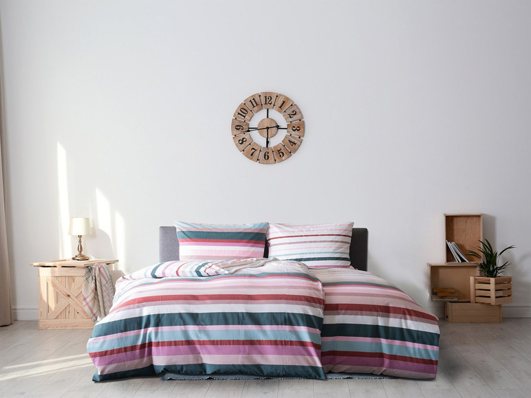Prejsť na zobrazenie na celú obrazovku: Castell Bavlnená posteľná bielizeň s farebnými pruhmi, 140 x 200 cm – obrázok 1