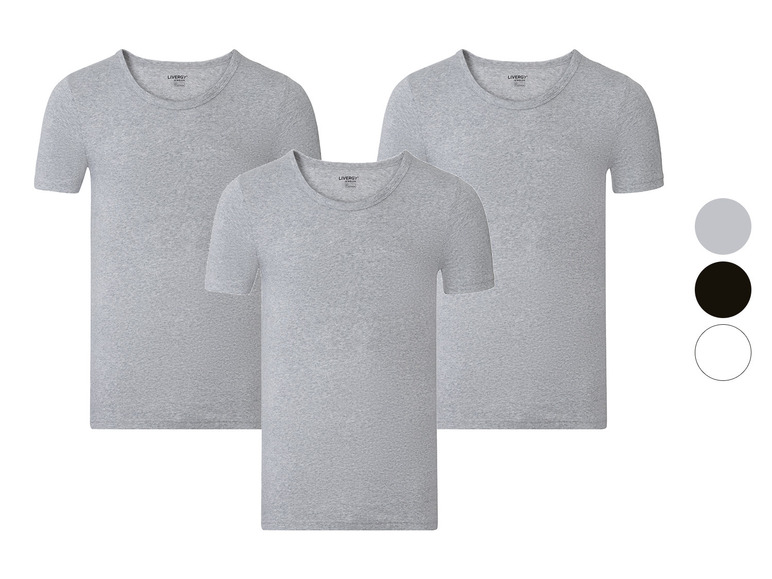 Prejsť na zobrazenie na celú obrazovku: LIVERGY Pánske bavlnené spodné tričko, 3 kusy – obrázok 1