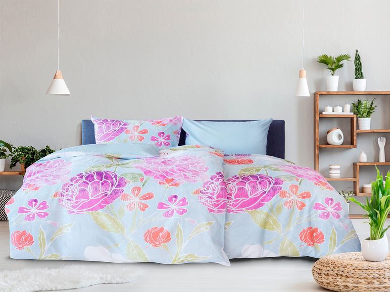 Prejsť na zobrazenie na celú obrazovku: Biberna Bavlnená posteľná bielizeň Renforcé tropická ruža, 140 x 200 cm – obrázok 1