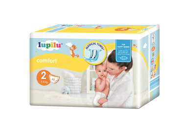 lupilu® Detské plienky Comfort Mini 2, 42 kusov