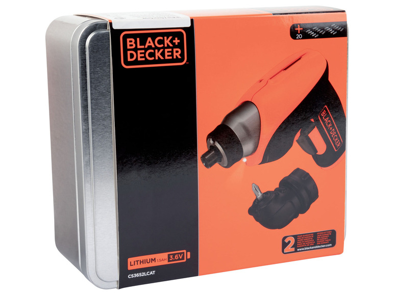 Prejsť na zobrazenie na celú obrazovku: Black & Decker Aku skrutkovač 3,6 V CS3652LCAT s príslušenstvom – obrázok 6
