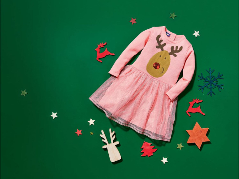 Prejsť na zobrazenie na celú obrazovku: LUPILU® Dievčenské šaty s vianočným motívom – obrázok 3
