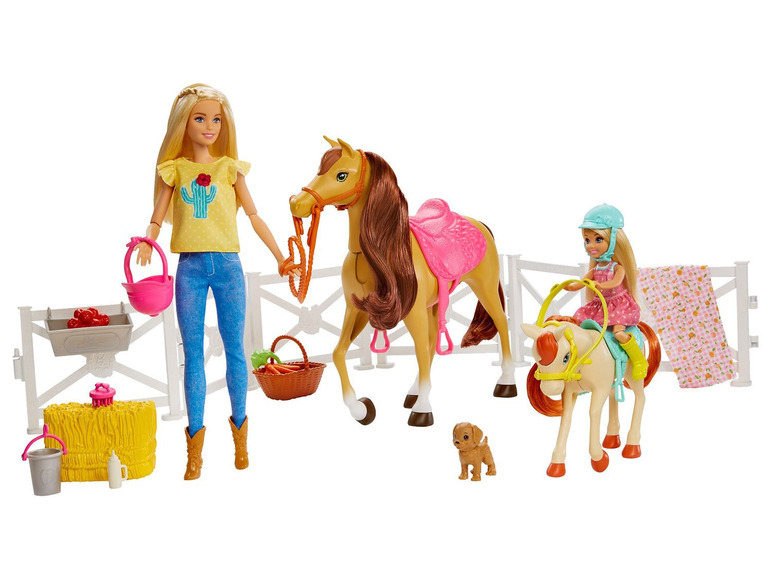 Prejsť na zobrazenie na celú obrazovku: Jazdecká súprava Barbie vrátane koňa a poníka – obrázok 2