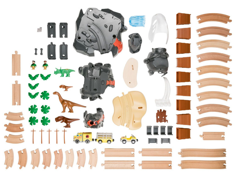 Prejsť na zobrazenie na celú obrazovku: Playtive Drevená autodráha - City expres / Hlavná stanica / Dino park – obrázok 6