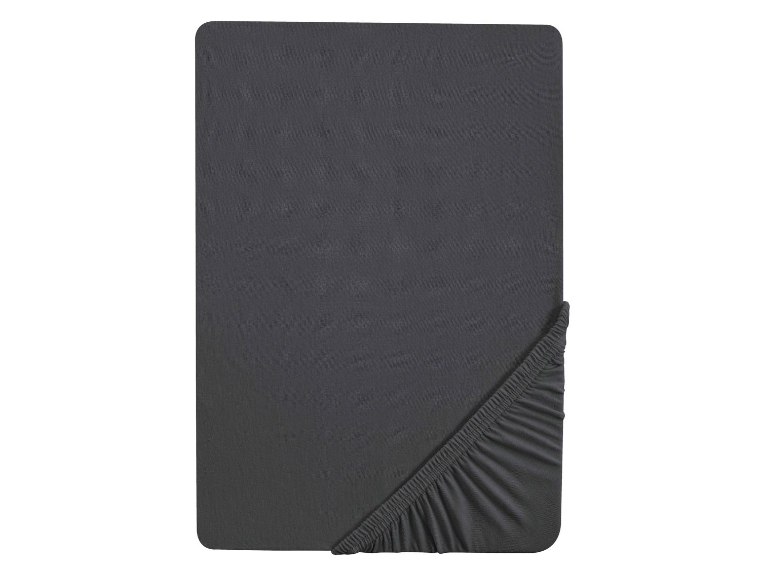 Biberna Napínacia džersejová plachta (titánová, 90 – 100 x 200 cm)