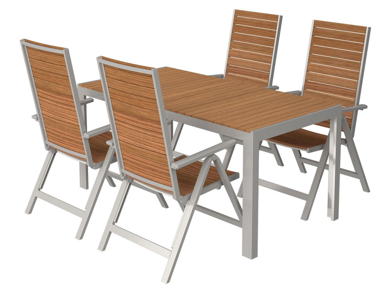 Prejsť na zobrazenie na celú obrazovku: florabest Hliníková stolička s eukalyptovým drevom – obrázok 5
