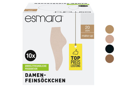 ESMARA® Dámske ponožky 20 DEN, 10 párov