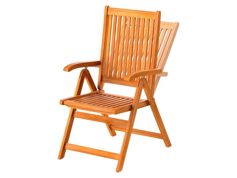 Prejsť na zobrazenie na celú obrazovku: FLORABEST® Polohovacia stolička z akáciového dreva – obrázok 3