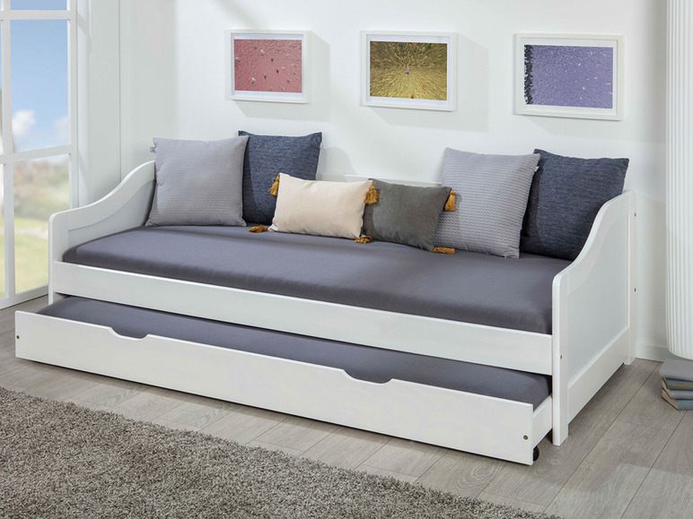 Prejsť na zobrazenie na celú obrazovku: Inter Link Rozkladacia pohovka s posteľou Leonie, biela, 90 x 200 cm – obrázok 6