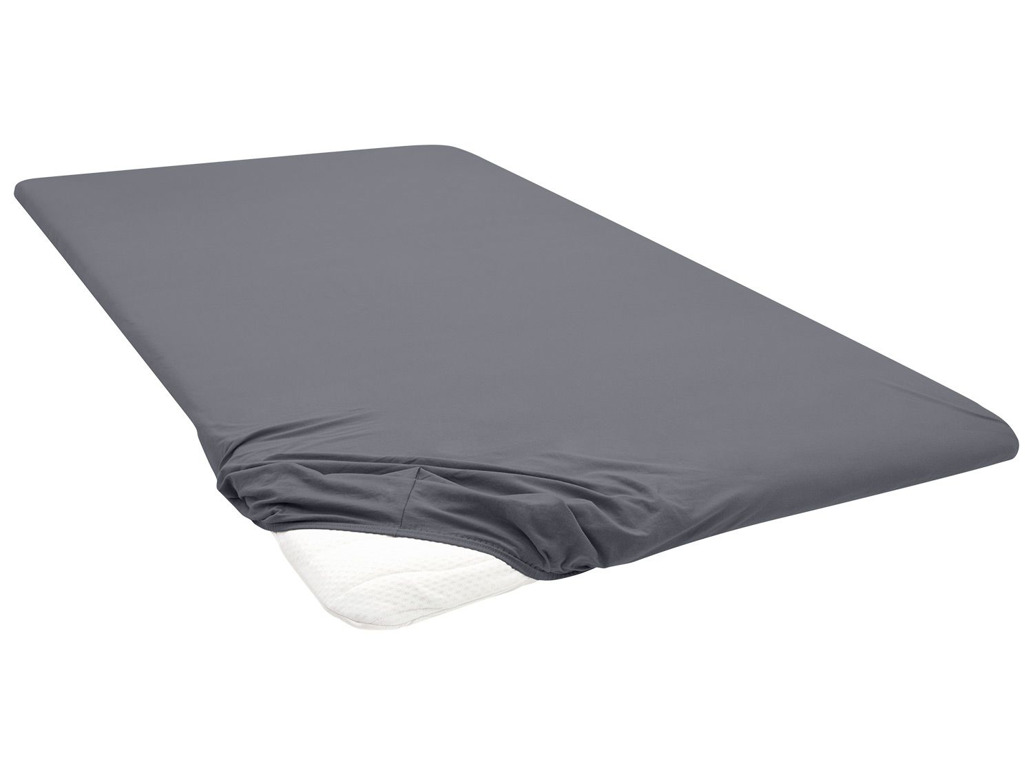 Biberna Napínacia plachta na vrchný matrac (antracitová, 90 – 100 x 200 cm)