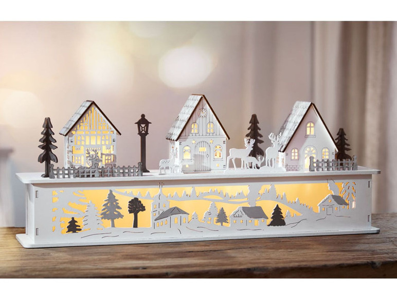 Prejsť na zobrazenie na celú obrazovku: Melinera LED drevená vianočná dedinka – obrázok 3