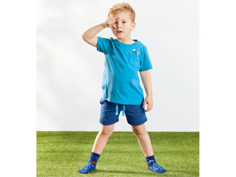 Prejsť na zobrazenie na celú obrazovku: Chlapčenské šortky Šmolkovia BIO – obrázok 6