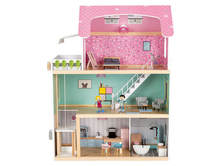 Prejsť na zobrazenie na celú obrazovku: Playtive Drevený domček pre bábiky – obrázok 2