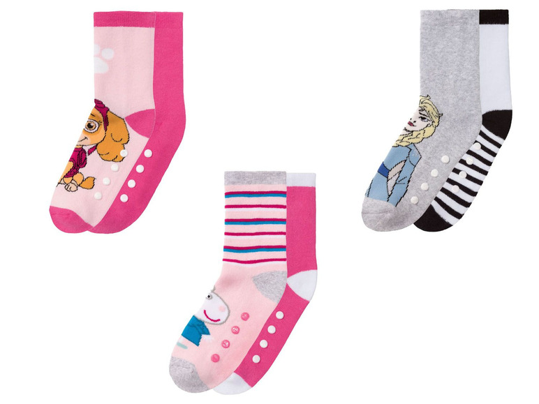 Prejsť na zobrazenie na celú obrazovku: Dievčenské protišmykové ponožky, 2 páry – obrázok 1