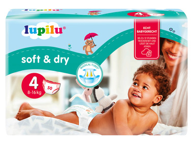 lupilu® Detské plienky Maxi 4, 50 kusov