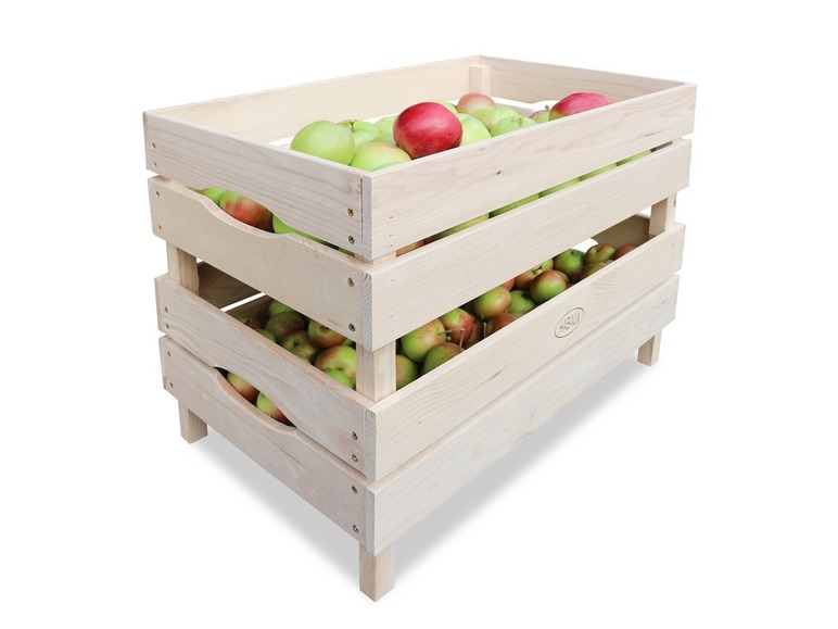 Prejsť na zobrazenie na celú obrazovku: HABAU Drevené debničky na ovocie a zeleninu, 3-dielna súprava – obrázok 4