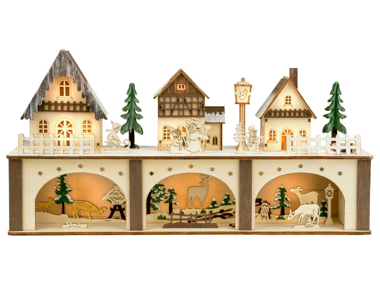 Prejsť na zobrazenie na celú obrazovku: Melinera LED drevená vianočná dedinka – obrázok 6