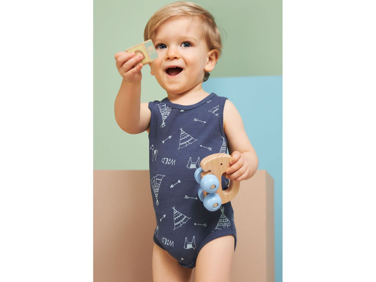 Prejsť na zobrazenie na celú obrazovku: lupilu Chlapčenské body bez rukávov pre bábätká BIO, 2 kusy – obrázok 9
