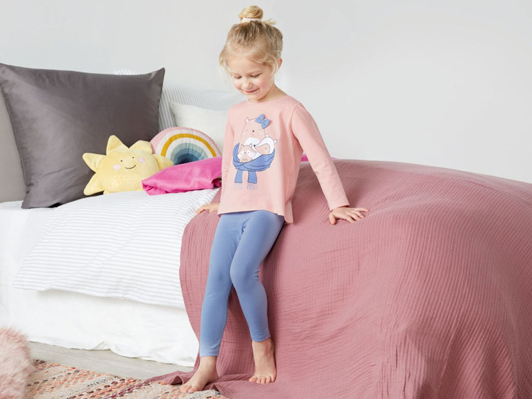 Prejsť na zobrazenie na celú obrazovku: LUPILU® Dievčenské bavlnené pyžamo so stužkovou aplikáciou – obrázok 10