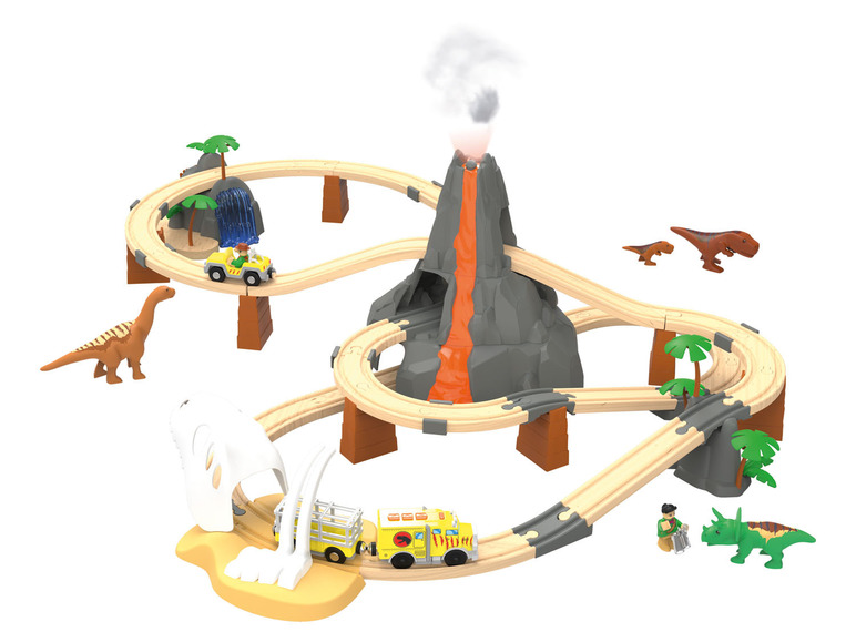 Prejsť na zobrazenie na celú obrazovku: Playtive Drevená železničná súprava – dinopark – obrázok 4