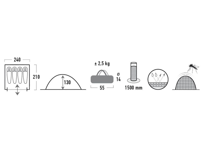 Prejsť na zobrazenie na celú obrazovku: HIGH PEAK Stan Monodome XL – obrázok 8