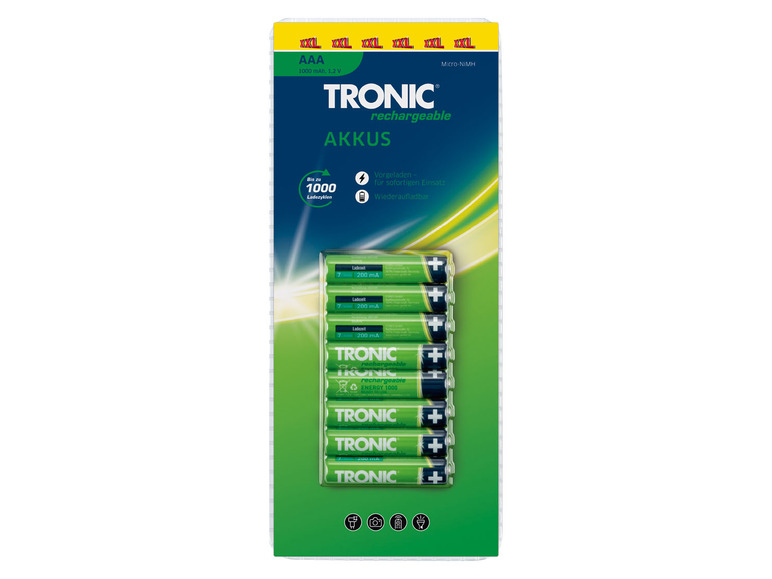 Prejsť na zobrazenie na celú obrazovku: TRONIC® Nabíjateľné batérie, 8 kusov – obrázok 2