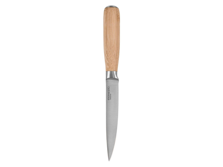 Prejsť na zobrazenie na celú obrazovku: ERNESTO® Kuchynský nôž bambusová rukoväť / rukoväť z ušľachtilej ocele – obrázok 4