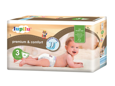 LUPILU® Detské plienky premium Midi 3, 49 kusov
