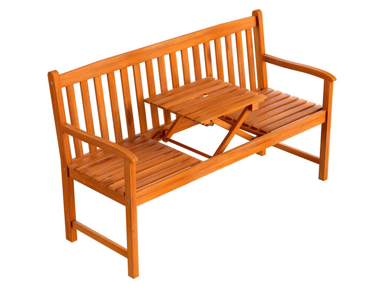 Prejsť na zobrazenie na celú obrazovku: FLORABEST® Záhradná lavička so skladacím stolom z akáciového dreva – obrázok 6