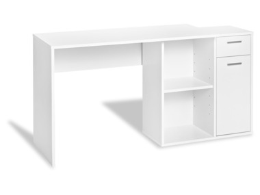 LIVARNO home Písací stôl so skrinkou, biely