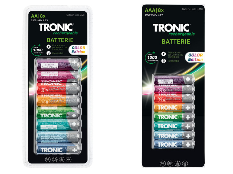 Prejsť na zobrazenie na celú obrazovku: TRONIC® Nabíjacie nikel-metal-hydridné batérie, 8 kusov – obrázok 1