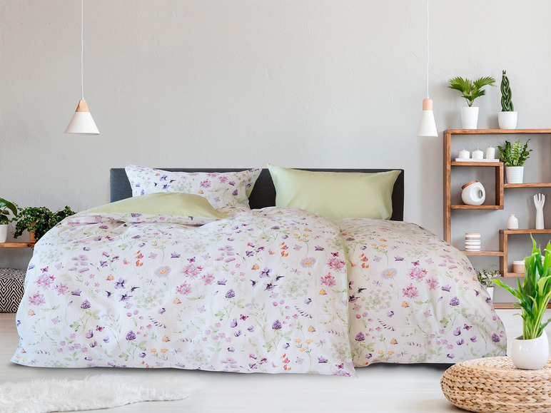 Prejsť na zobrazenie na celú obrazovku: Biberna Bavlnená posteľná bielizeň Renforcé tropické kvety, 140 x 200 cm – obrázok 1