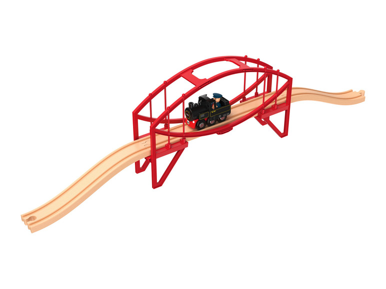 Prejsť na zobrazenie na celú obrazovku: Playtive Drevený nakladací žeriav/tunel/oblúkový most/búdka na prehadzovanie výhybiek – obrázok 13