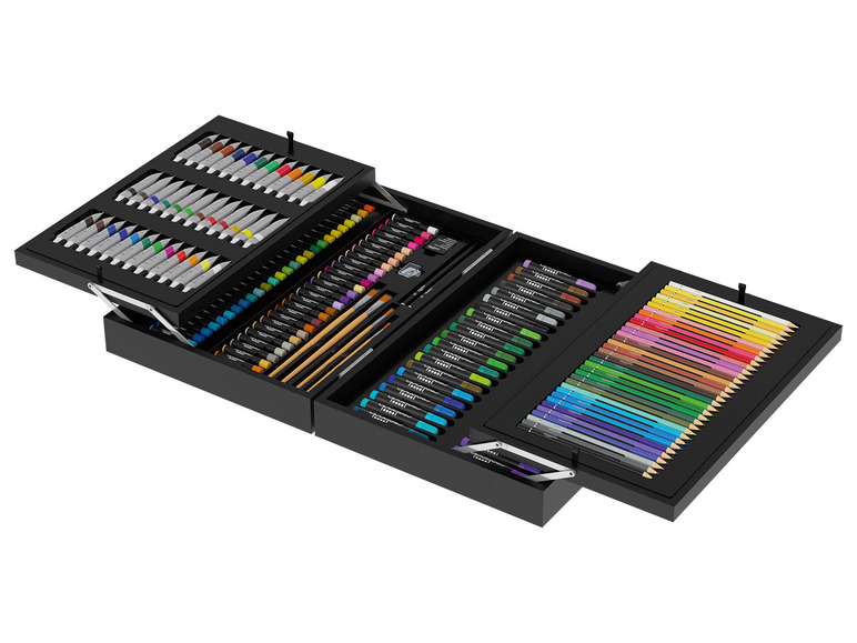 Prejsť na zobrazenie na celú obrazovku: CRELANDO® Kufrík s farbami a ceruzkami – obrázok 1