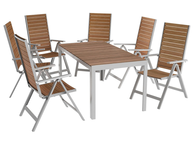 Prejsť na zobrazenie na celú obrazovku: florabest Hliníková stolička s eukalyptovým drevom – obrázok 6