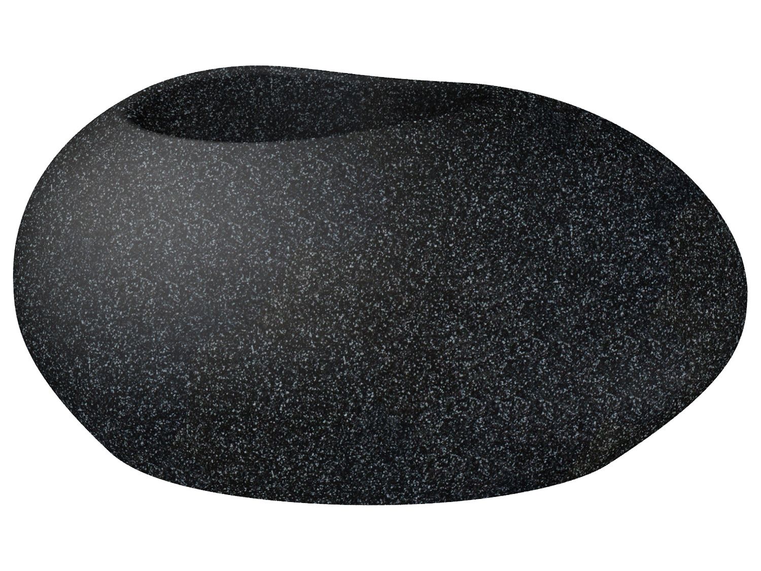 Scheurich Kvetináč Flow  (kamenistá čierna, Ø 73 cm x 35 cm)