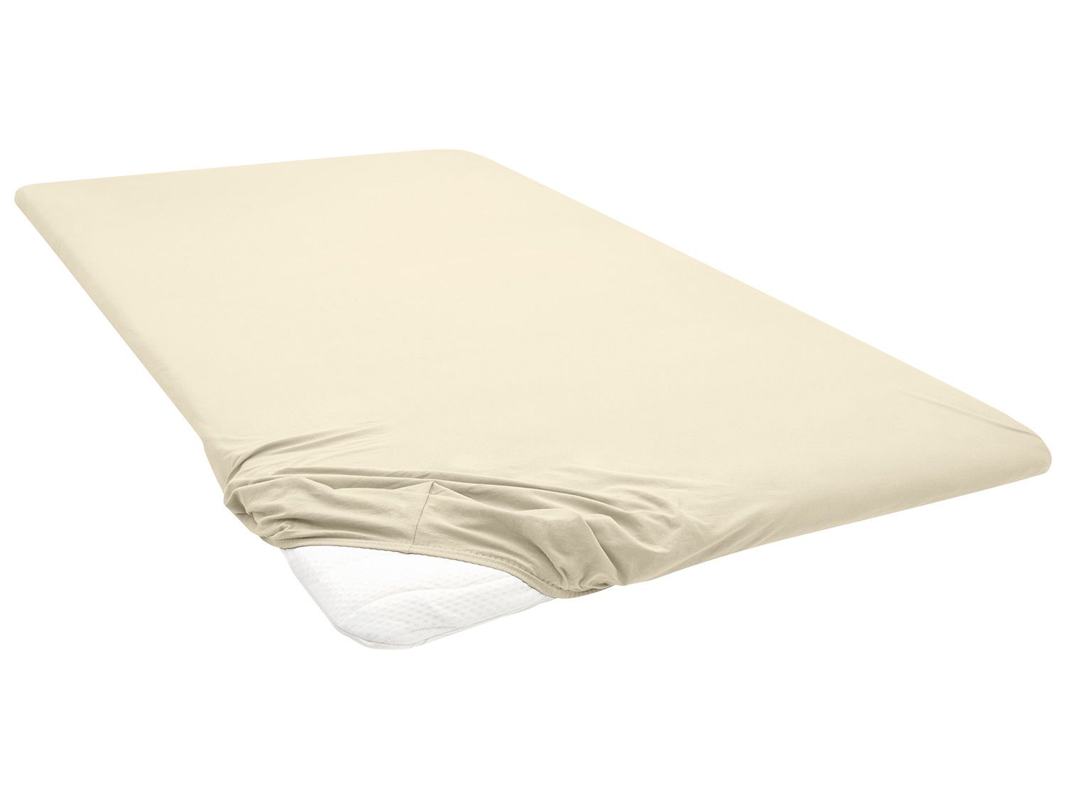 Biberna Napínacia plachta na vrchný matrac (champagne, 140 – 160 x 200 cm)
