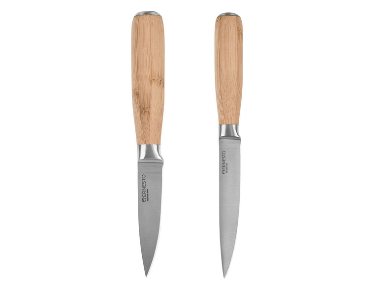 Prejsť na zobrazenie na celú obrazovku: ERNESTO® Kuchynský nôž bambusová rukoväť / rukoväť z ušľachtilej ocele – obrázok 3