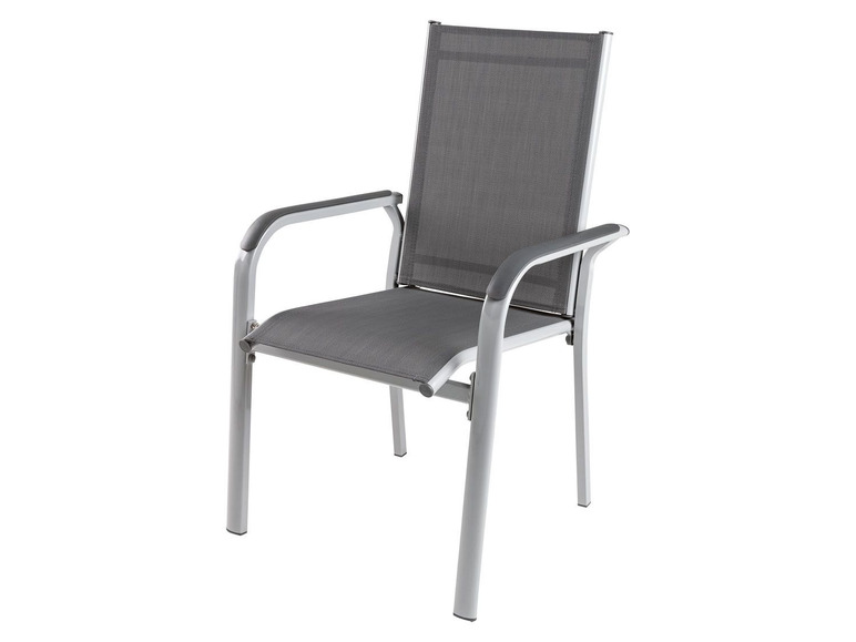 Prejsť na zobrazenie na celú obrazovku: florabest Stohovateľná hliníková stolička ALU, strieborná / šedá – obrázok 1