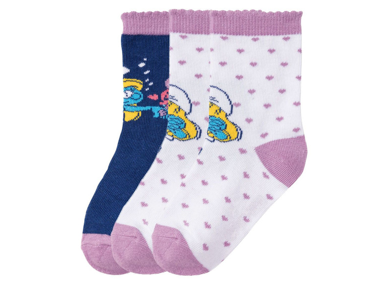 Prejsť na zobrazenie na celú obrazovku: Dievčenské ponožky s biobavlnou Šmolkovia, 3 páry – obrázok 11